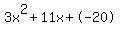 3x%5E2%2B11x%2B-20