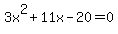 3x%5E2%2B11x-20=0