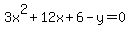 3x%5E2%2B12x%2B6-y=0