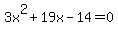 3x%5E2%2B19x-14=0+