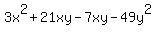 3x%5E2%2B21xy-7xy-49y%5E2