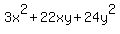 3x%5E2%2B22xy%2B24y%5E2