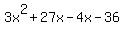 3x%5E2%2B27x-4x-36