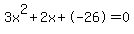 3x%5E2%2B2x%2B-26+=+0