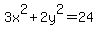 3x%5E2%2B2y%5E2=24