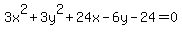 3x%5E2%2B3y%5E2%2B24x-6y-24=0