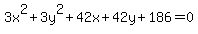 3x%5E2%2B3y%5E2%2B42x%2B42y%2B186=0