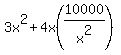 3x%5E2%2B4x%2810000%2Fx%5E2%29