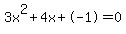 3x%5E2%2B4x%2B-1+=+0