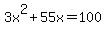 3x%5E2%2B55x=100