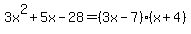 3x%5E2%2B5x-28=%283x-7%29%28x%2B4%29