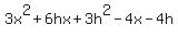 3x%5E2%2B6hx%2B3h%5E2-4x-4h