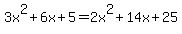 3x%5E2%2B6x%2B5=2x%5E2%2B14x%2B25