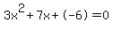 3x%5E2%2B7x%2B-6+=+0