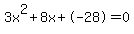 3x%5E2%2B8x%2B-28+=+0