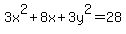 3x%5E2%2B8x%2B3y%5E2=28