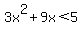 3x%5E2%2B9x%3C5