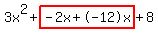 3x%5E2%2Bhighlight%28-2x%2B-12x%29%2B8