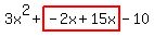 3x%5E2%2Bhighlight%28-2x%2B15x%29-10