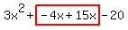 3x%5E2%2Bhighlight%28-4x%2B15x%29-20