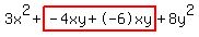 3x%5E2%2Bhighlight%28-4xy%2B-6xy%29%2B8y%5E2