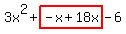 3x%5E2%2Bhighlight%28-x%2B18x%29-6