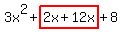 3x%5E2%2Bhighlight%282x%2B12x%29%2B8