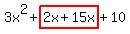 3x%5E2%2Bhighlight%282x%2B15x%29%2B10