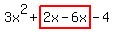 3x%5E2%2Bhighlight%282x-6x%29-4