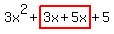 3x%5E2%2Bhighlight%283x%2B5x%29%2B5