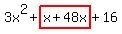 3x%5E2%2Bhighlight%28x%2B48x%29%2B16