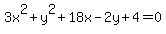 3x%5E2%2By%5E2%2B18x-2y%2B4=0