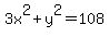 3x%5E2%2By%5E2=108