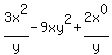 3x%5E2%2Fy-9xy%5E2%2B2x%5E0%2Fy