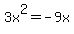 3x%5E2=-9x