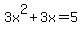 3x%5E2+%2B+3x+=+5