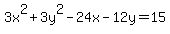3x%5E2+%2B+3y%5E2+-+24x+-+12y+=+15