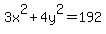3x%5E2+%2B+4y%5E2+=+192