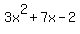 3x%5E2+%2B+7x+-+2