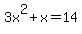 3x%5E2+%2B+x+=+14