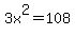 3x%5E2+=+108