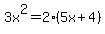 3x%5E2+=+2%285x%2B4%29