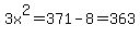 3x%5E2+=+371+-+8+=+363