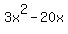3x%5E2+-+20x