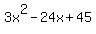 3x%5E2+-+24x+%2B+45