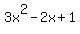 3x%5E2+-+2x+%2B1%29dx+