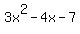 3x%5E2+-+4x+-+7