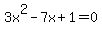 3x%5E2+-+7x+%2B+1+=+0