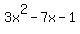 3x%5E2+-+7x+-+1