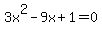 3x%5E2+-+9x+%2B+1+=+0